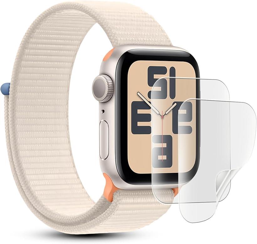 高品質アンチグレア フィルム2枚セット対応 Apple Watch series 10 42mm 対応保護フィルム 42mmフィルム 反射低減/軟TPU素材/簡単貼り付け