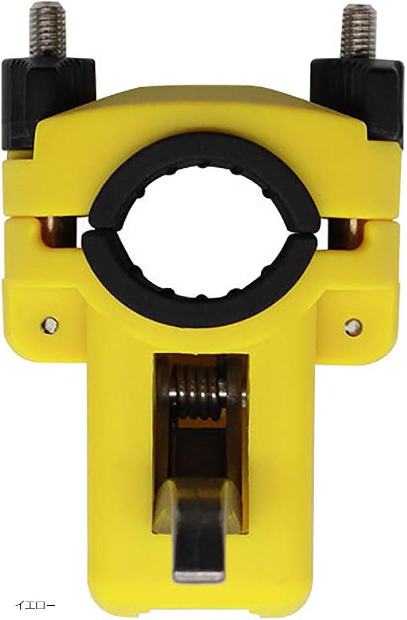 ピトンクランプ 釣り クエ 石鯛釣りトリガー脱着式 ロッド スタンド 釣り竿 ワンタッチ プロテクト 置き竿(イエロー, レギュラー)