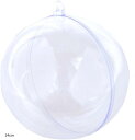 プラスチックボール 球 オーナメント 飾り 透明 中空 球体 装飾 収納 DIY(14cm)