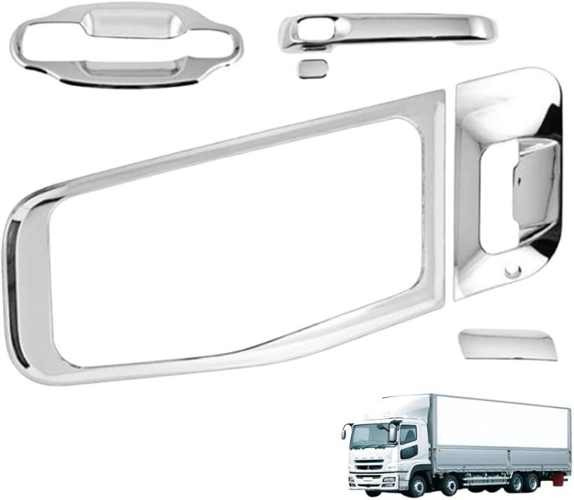 互換品 互換品 三菱ふそう スーパーグレート NEW 17 07 10t ドアハンドルカバー プロテクター メッキ グリップ ガーニッシュ トラック 汎用 6点セット