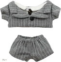 【楽天ランキング1位入賞】人形 ぬいぐるみ 服 ぬい服 シャツ ズボン スーツ ネクタイ セット かわいい 10cm(グレー)