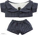 人形 ぬいぐるみ 服 ぬい服 シャツ ズボン スーツ ネクタイ セット かわいい 10cm(ネイビー)