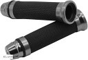 バイクグリップ バーエンド オートバイ カスタム アルミ ハンドル φ22.2mm(ガンメタル, φ22mm)
