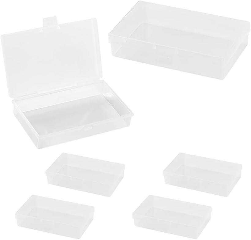 Collection Cases - AllBright 収納ボックス クリアケース プラスチックケース 小物収納 小分け ビーズ収納 アクセサリー 蓋つき 6個セット (クリア)