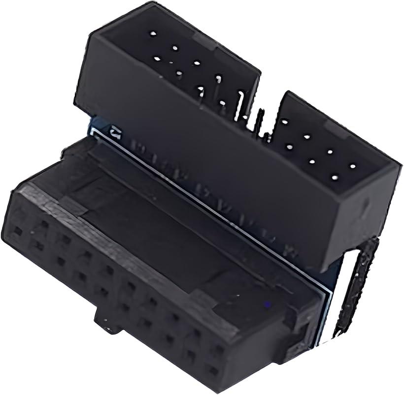 互換品USB3.0 19pin/20pin 90度 角度変更アダプター マザーボード (凸外側)