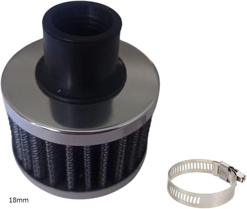 ミニ エア ブリーザーフィルター エアクリーナー パワーフィルター スクーター エアフィルター 汎用 交換(18mm)