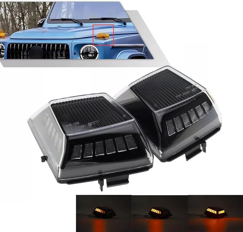 【楽天ランキング1位入賞】互換品 ® ベンツ LED 流れる シーケンシャル フロント ウインカー クリアレンズ W463A W465 Gクラス 2018- シーケンシャル/通常点滅の切り替えSW付