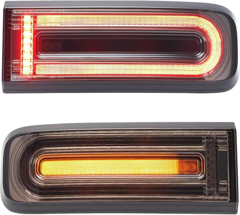 互換品® 互換品 ベンツ Gクラス W463A 2018-2024 W465 LED シーケンシャル ノーマル点灯との切替SW付 ウインカー テールランプ スモークレンズ 流れて光るゲレンデ ヴァーゲン G-Class G550(スモーク)