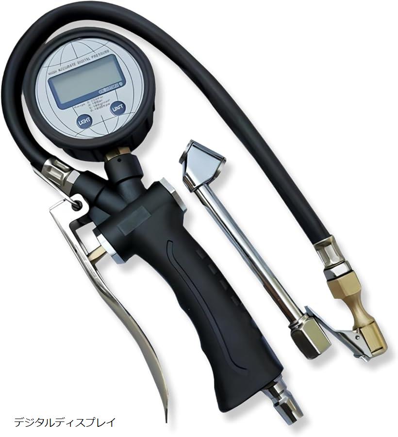 エアゲージ タイヤゲージ 空気入れ テスター カー用品 車 バイク チューブ 空気圧計 トラック オートバイ 自動車 圧力計 (デジタルディスプレイ)