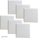 キャンバス キャンバスボード 画材 ミニキャンバス 正方形 アート 油絵 水彩画 デッサン 6個セット(ホワイト, 10cmx10cm)