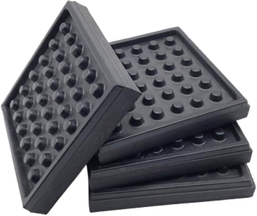 ジムマシン 防音 防振 マット ルームランナー エアロバイク ダンベル 4枚セット 厚さ1.5cm (ブラック, ..