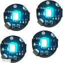 ワイヤレス LED ライト 点灯 点滅 超小型 マグネットスイッチ(アイスブルー, 直径9.5mm x 厚さ5mm)