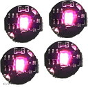 ワイヤレス LED ライト 点灯 点滅 超小型 マグネットスイッチ(ピンク, 直径9.5mm x 厚さ5mm)