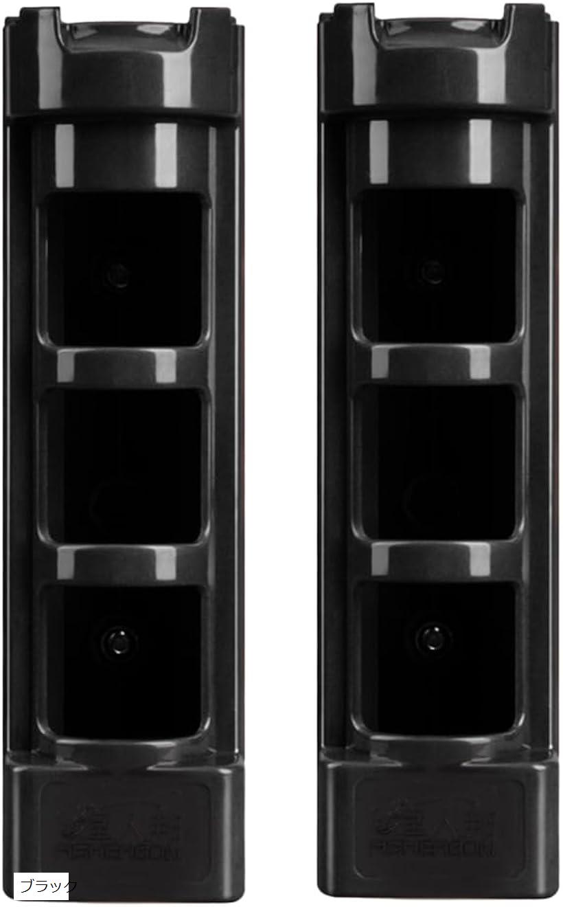 ロッドホルダー ロッドスタンド 釣り 竿置き 船 バイク 持ち運び便利 釣り竿スタンド (ブラック, ワンサイズ)