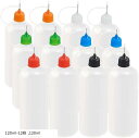 12個セット ドロッパーボトル グルーボトル 液体容器 プラスチック ニードルチップと蓋つき(12個, 120ml)