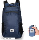 使う時だけ リュック 小さくたためるエコバッグ マイバック バックパック 登山 ポケッタブル バイク 旅行用リュック りゅつく レディース メンズ(ネイビー, Free Size)