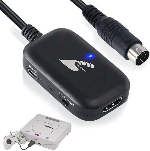 セガサターン HDMI 変換 コンバーター SEGA SATURN 接続 ケーブル SS(ブラック) セガサターン HDMI 変換 コンバーター SEGA SATURN 接続 ケーブル SS(ブラック)