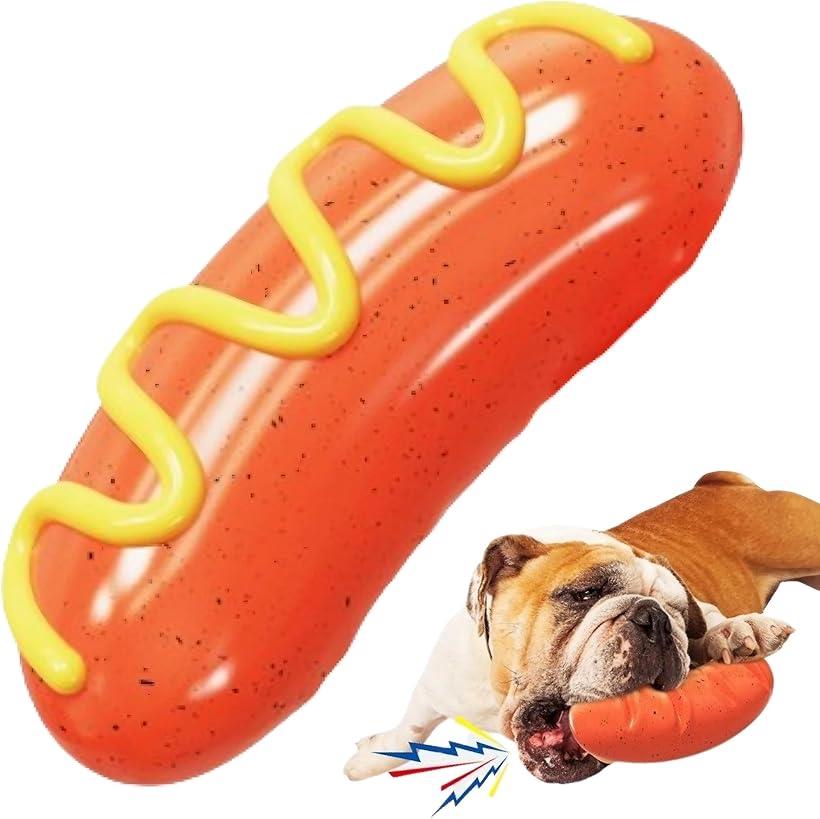 犬 おもちゃ 噛む 玩具 頑丈 硬い 長持ち 音が出るおもちゃ 大型犬 中型犬 室内 室外 訓練玩具 ソーセージ型 TPR素材(ソーセージ)