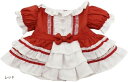 人形 ぬいぐるみ 服 ぬい服 ロリータ風 メイド ワンピース(レッド, 20cm)