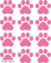 肉球ステッカー ネコ 猫 シルエット シール 耐水・屋外耐候3.4年(桃, 横5cmx縦4.5cm)