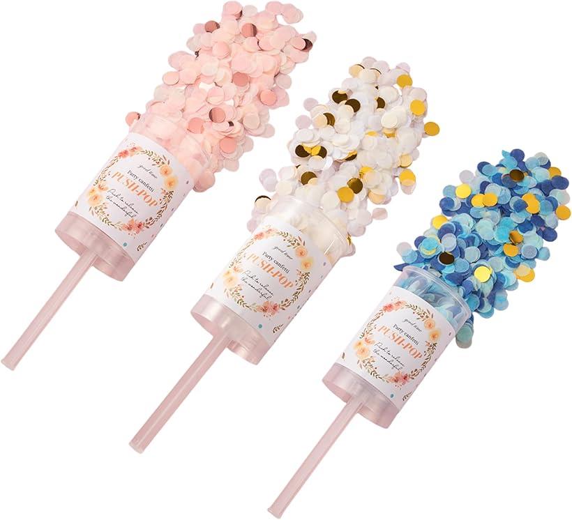 フラワーシャワー イベント用 結婚式 誕生日 パーティー 装飾 デコレーション 3個セット ピンク ブルー ホワイト (3個セット)