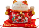 招き猫 まねきねこ 置物 開運グッズ 賽銭箱 貯金箱 おもしろ(レッド, ワンサイズ)
