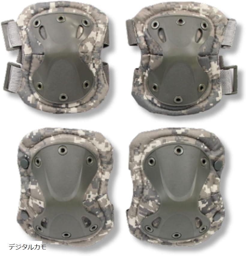 プロテクター サバゲー 装備 肘 膝パッド ニー バイク スノボ スケボー サバイバルゲーム サイクリング..