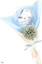 シマエナガとお花のバルーンブーケ 誕生日 発表会 卒業 入学(Blue, 25x15cm)