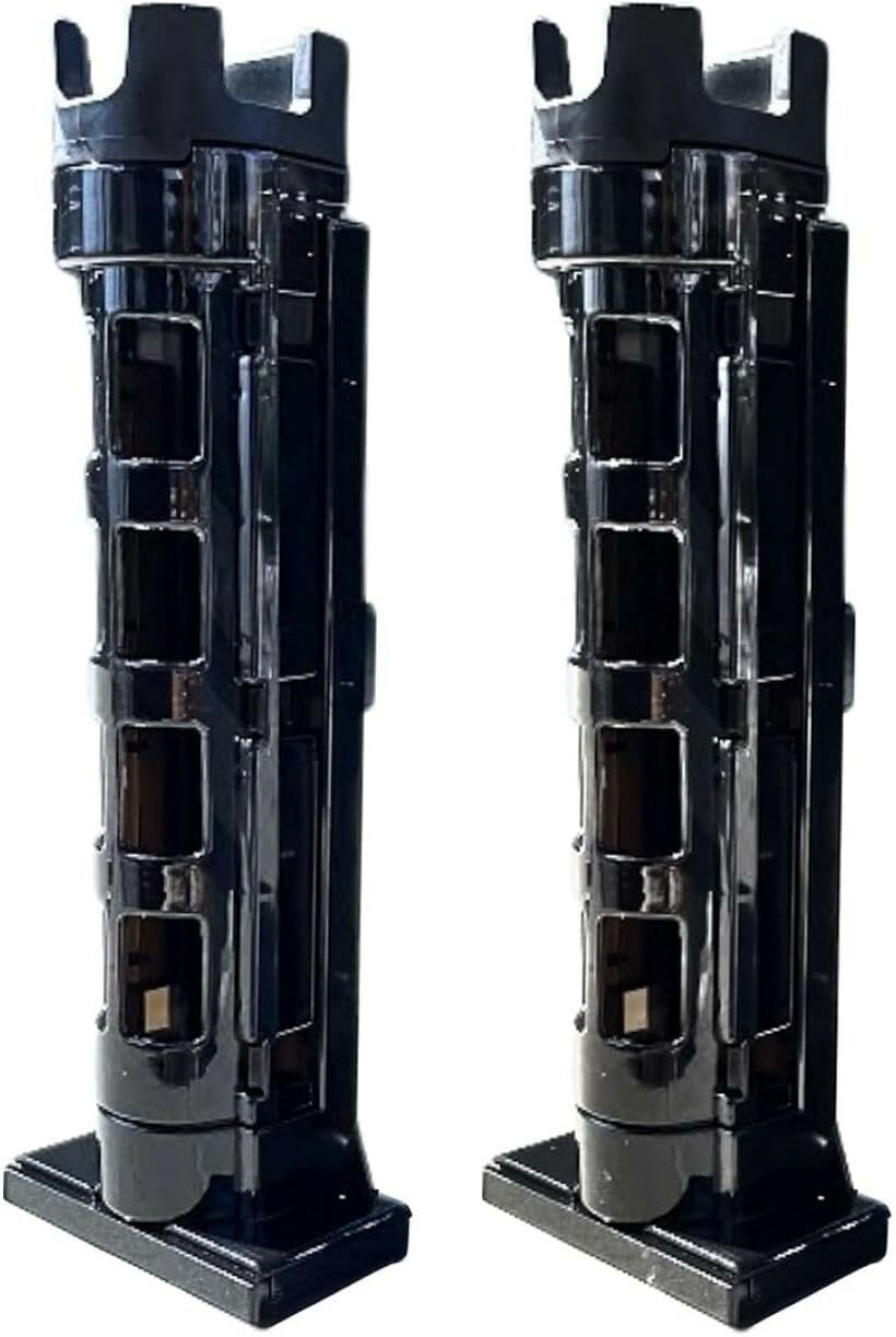 互換 ロッド ホルダー スタンド 2個 セット メイホウ ダイワ 釣り 竿 立て タックル ボックス (ブラック, 小型)