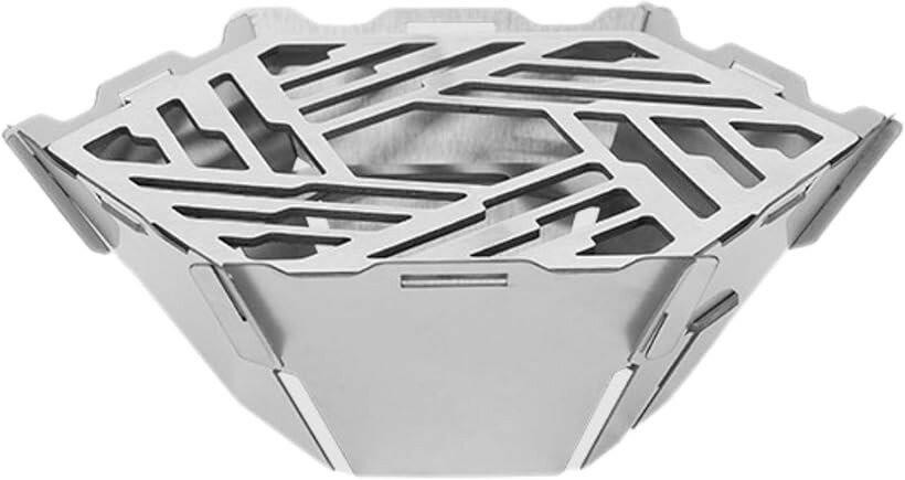 互換品 五徳 シングルバーナー対応 風防 軽量 ステンレス キャンプ コンパクト SOTO 1 (シルバー)