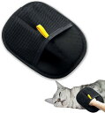 ペット静電気除去手袋 グローブ 犬 猫 イヌ ネコ トリミング 毛 お手入れ ペット脱毛手袋 両面グルーミンググローブ 快適で着用便利 優しく効果的なグルーミング体験(ブラック)|詳細画像