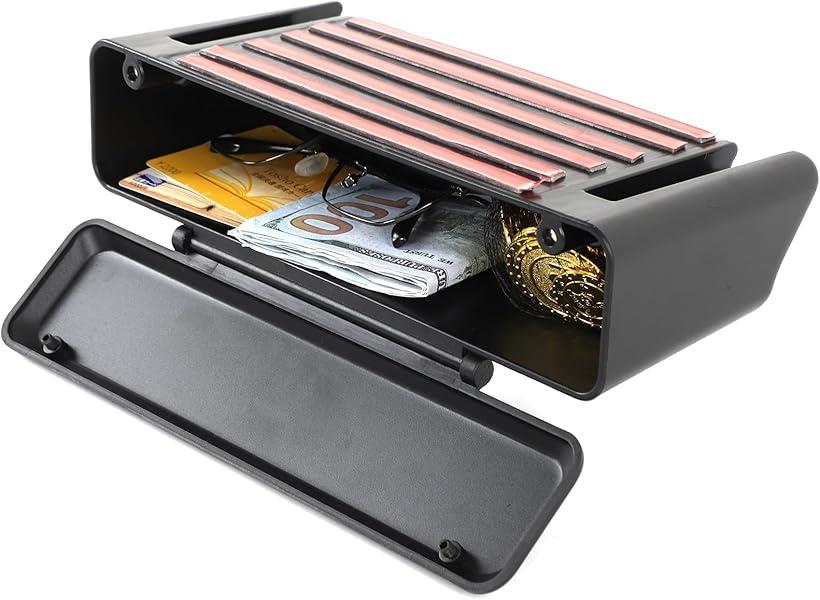 トヨタ ランクル250 専用 ルームミラー収納ボックス 磁力式マグネットスイッチ ランドクルーザー250 プラド ABS素材 貼付タイプ 車用収納