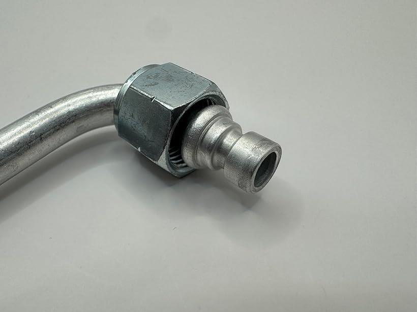 R134a エアコンガスチャージ カーエアコン ホース継手 アルミ製 (ホース側：8mm　ナット側：10mm)