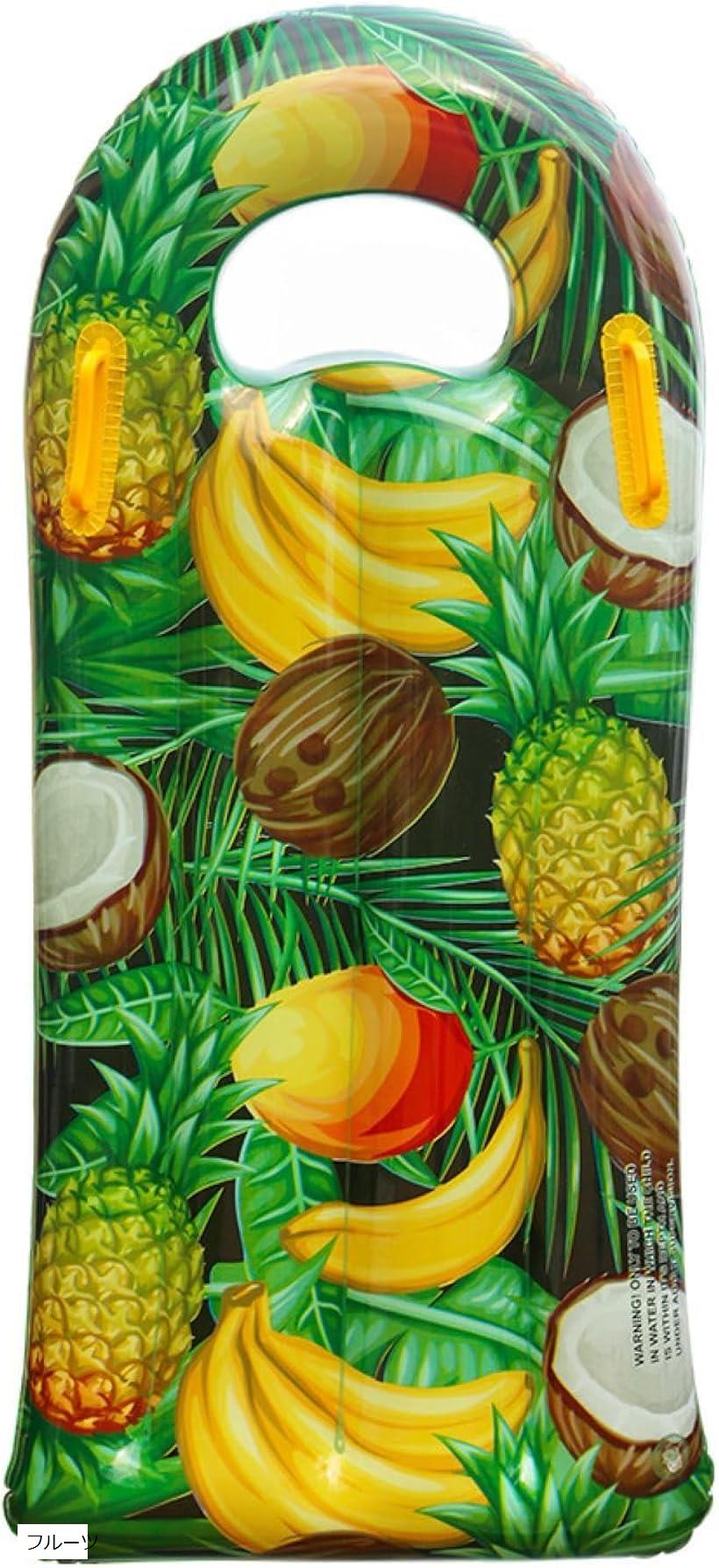 フロート 水上マット 子供用 ハンドル付き 浮輪 ハンモック ウォーターソファー サーフボード 海 プール ビーチグッズ(フルーツ)(3)