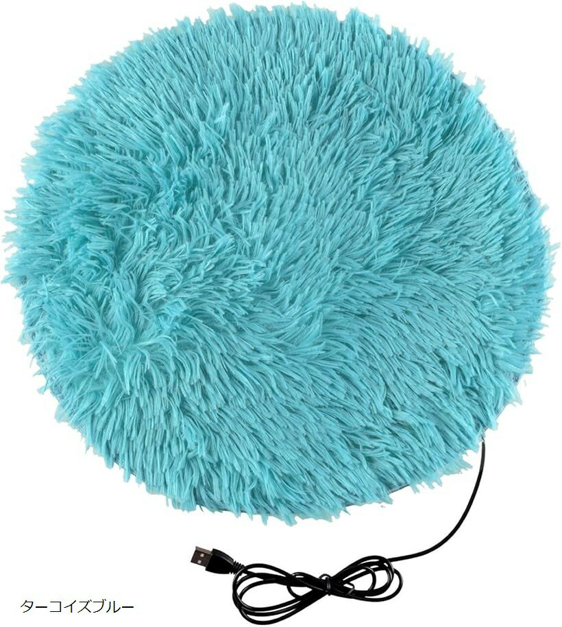 ペット用ホットカーペット ペットヒーター ホットマット 犬 猫 加熱パッド 電気毛布 USB給電 寒さ対策 プレゼント (ターコイズブルー)