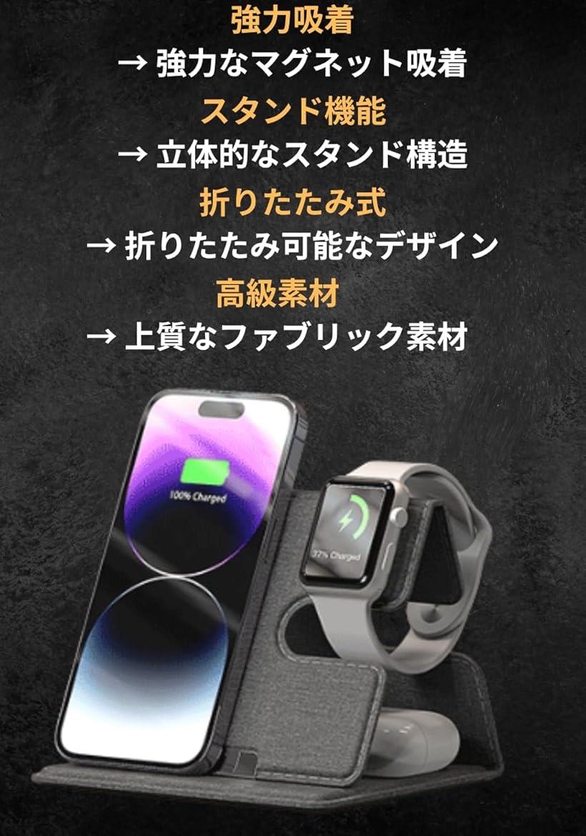 �磻��쥹���Ŵ� 3in1 �ޤꤿ���� ����ѥ��� ���� ������� ��® iPhone 16/15/14/13/12 Pro Max Mini���꡼���б� USB-C�����֥��դ� ���ޥ۽��Ŵ�