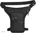 ボディバッグ 3WAY 多機能 ショルダーバッグ ウエストバッグ レッグバッグ 斜め掛け バイク 自転車 作業 旅行(ブラック, フリー)