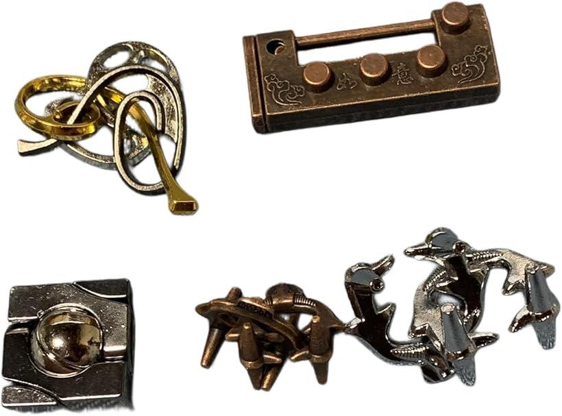 知恵の輪 知恵おもちゃ 5点セット リングパズル 知恵玩具 大人 子供 謎解き 暇つぶしグッズ 立体パズル..