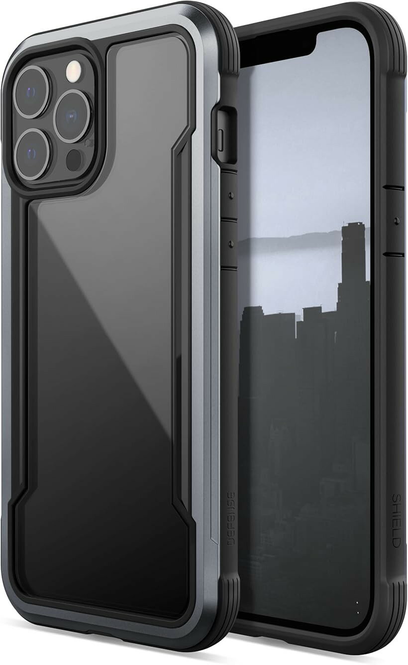 X-Doria iPhone 13 Pro Max 6.7インチ 2021 対応 ケース DEFENSE SHIELD シリーズ 米軍MIL規格取得 MIL-STD-810G 耐衝撃 (ブラック, iPhone 13 Pro Max，)