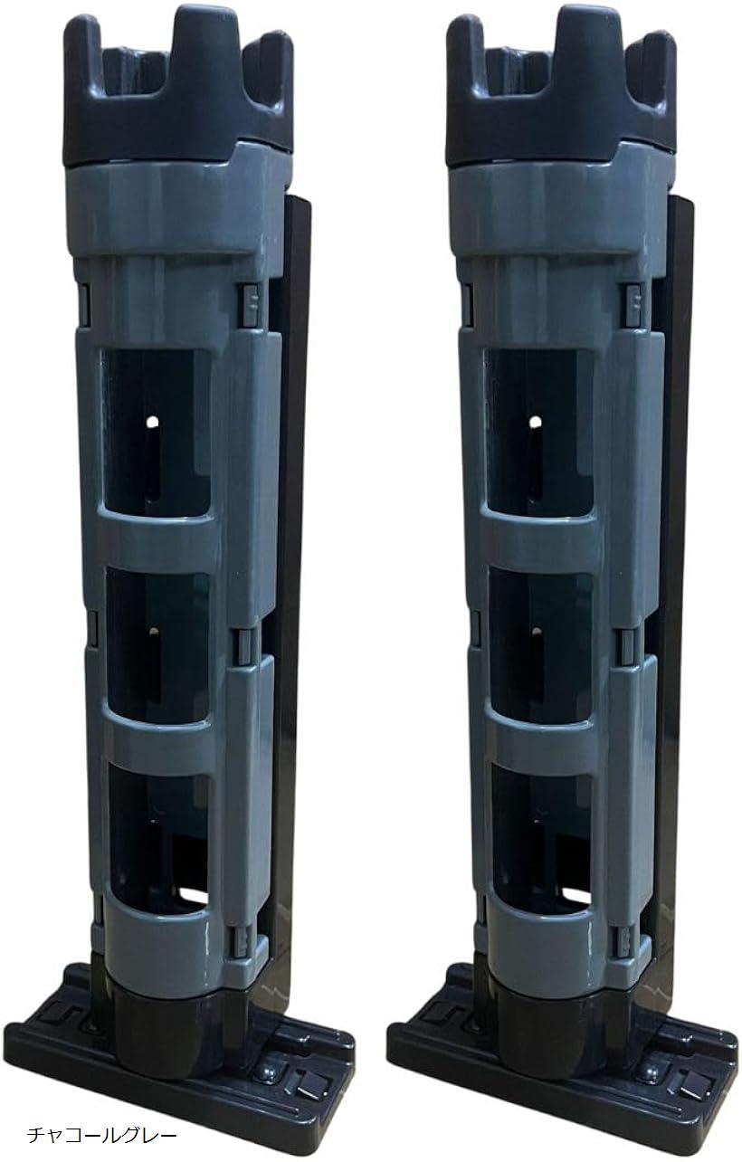 互換 ロッド ホルダー 2個 タックル ボックス スタンド 2本 メイホウ ダイワ クーラー バッグ (チャコールグレー, 小型)