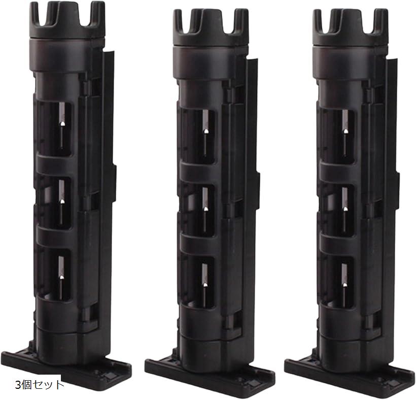 3個セット ロッドスタンド 3段階調整 竿立て ロッドホルダー フィッシング コンパクト 軽量 シリコン 200g 持ち運び アウトドア (3個セット)