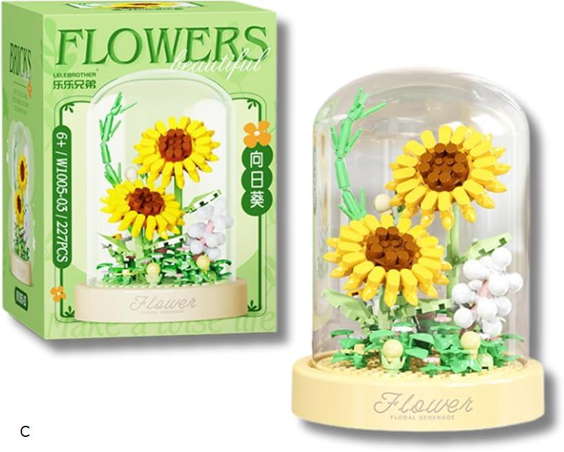 フラワーブーケ 組み立てセット 手作り 花束 キット インテリア ギフト プレゼント用 アレンジメント DIY (C, M)