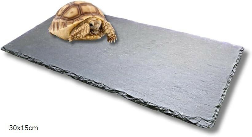 亀乾燥ボード フードプレート カメ 爪研ぎ パッド 保温 保湿 溶岩 石 飼育ケース 内装 床材 (30x15cm)