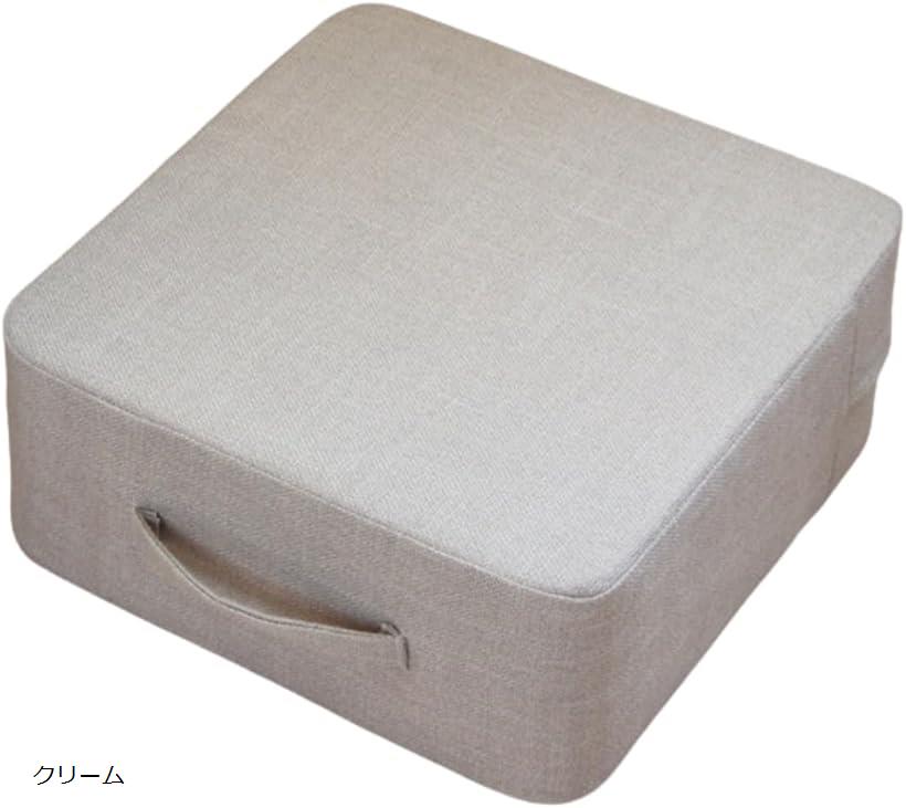 トランポリン クッション 静音 室内用 エクササイズ ダイエット 家庭用 (クリーム, 100cm x 100cm x 25..