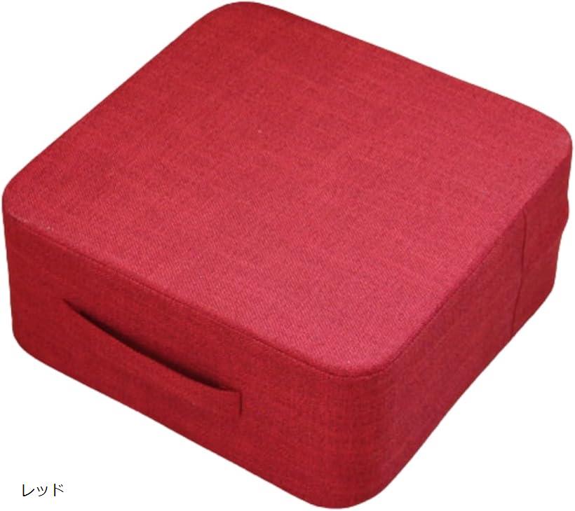 トランポリン クッション 静音 室内用 エクササイズ ダイエット 家庭用 (レッド, 100cm x 100cm x 25cm)