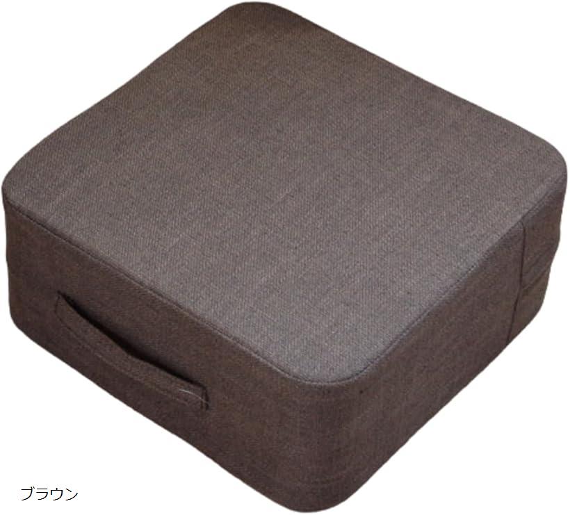 トランポリン クッション 静音 室内用 エクササイズ ダイエット 家庭用 (ブラウン, 100cm x 100cm x 25..