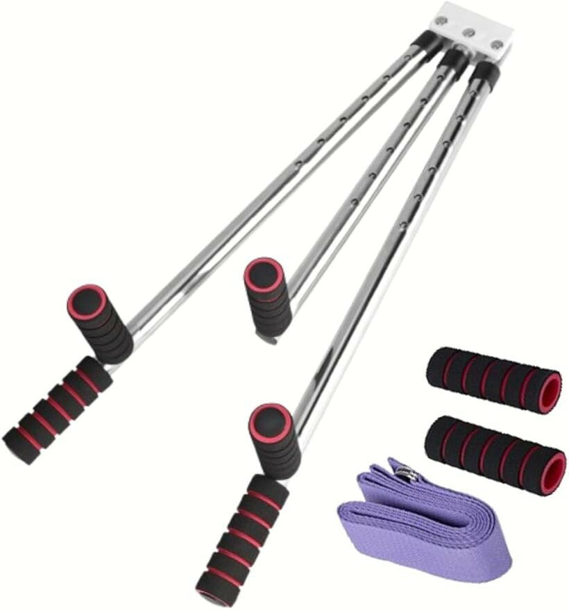 ストレッチャー 開脚 トレーニング レッグ エクササイズ 股関節 ジム 柔軟体操 自宅 (ブラック)