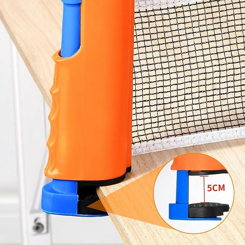 ポータブル 卓球 ラケット ネット ボール 卓球セット 開閉式 伸縮ネット 家庭用 一式 おもちゃ 収納 バッグ付 コンパクト 軽量 (グレー)