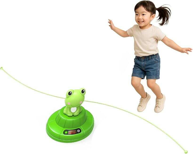 電動縄跳び 自動縄跳び機 スマート縄跳びマシン 小学生向け (グリーン)