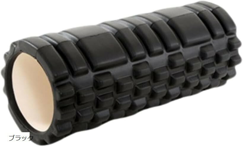 フォームローラー 筋膜リリース 凹凸設計 ミニタイプ ストレッチ器具 ヨガポール コンパクト設計 自宅フィットネス (ブラック)